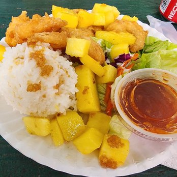 Zane's Simply Shrimp - Coconut  pineapple  shrimp - Food Trucks Near Me - Haleiwa, Hawaii