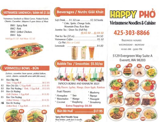Menu photo 5 Pho Happy Noodles Everett, WA