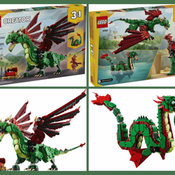 Creator Medieval Dragon * 3 medieval creature toys in 1 box - The LEGO® Creator 3in1 Medieval Dragon toy lets boys and girls ...