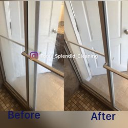 Toni's Splendid Cleaning - Hard water removal on shower glass