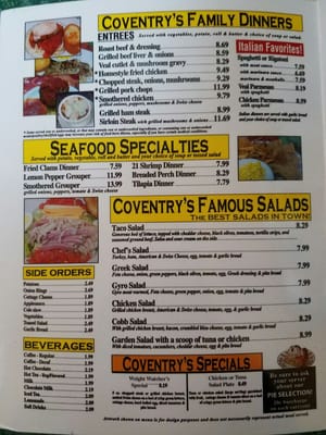 Menu photo 4 Coventry Diner Akron, OH