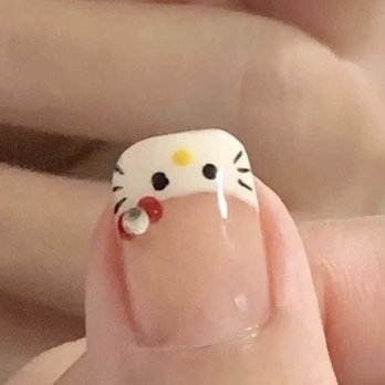 Sky Nail Spa - French tip hello kitty - Nail Salons Near Me - San Fernando, California Sky Nail Spa - French tip hello kitty - Nail Salons Near Me - San Fernando, California