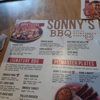 Sonny's BBQ - Part of their menu - Barbeque Near Me - Inverness, Florida Sonny's BBQ - Part of their menu - Barbeque Near Me - Inverness, Florida