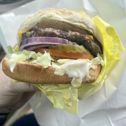 Single Cheeseburger. Delicious.