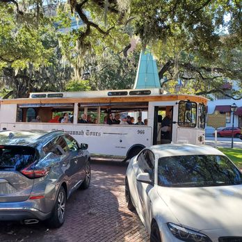 Old Savannah Tours - Our trolley that took us through town from the Welcome Center. - Tours Near Me - Savannah, Georgia