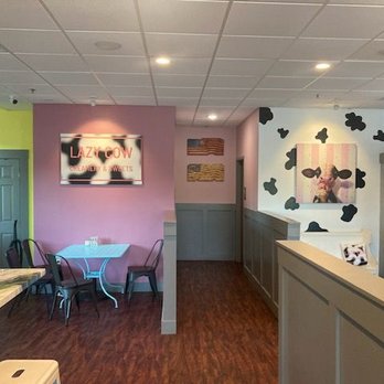 Lazy Cow Creamery & Sweets - the dining area - Ice Cream & Frozen Yogurt Near Me - Corydon, Indiana Lazy Cow Creamery & Sweets - the dining area - Ice Cream & Frozen Yogurt Near Me - Corydon, Indiana
