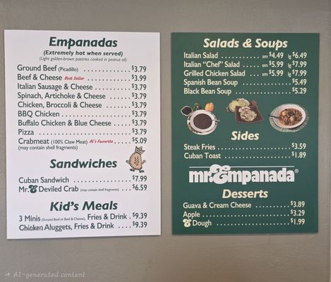 Menu photo 1 Mr Empanada Tampa, FL Menu photo 1 Mr Empanada Tampa, FL