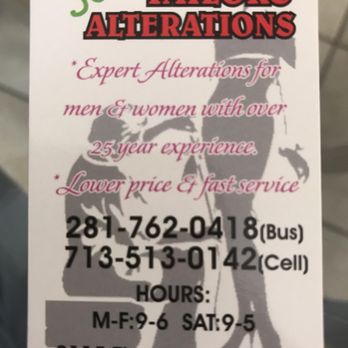 Joann Tailor Alterations And Cleaner - Sewing & Alterations Near Me - Richmond, Texas Joann Tailor Alterations And Cleaner - Sewing & Alterations Near Me - Richmond, Texas