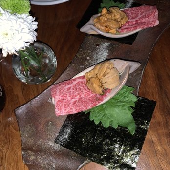 Salt + Charcoal - Uni and Wagyu Beef Roll - Japanese Near Me - Brooklyn, New York Salt + Charcoal - Uni and Wagyu Beef Roll - Japanese Near Me - Brooklyn, New York