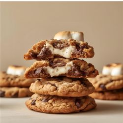 Makies - S'mores Cookie -- gooey marshmallow center, melted chocolate, and crunchy graham bits