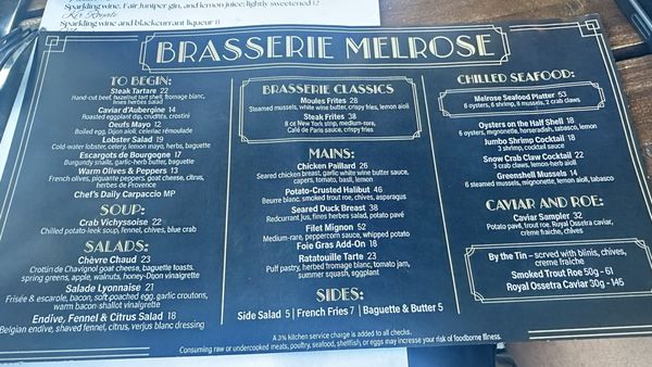 Menu photo 3 Brasserie Melrose Phoenix, AZ