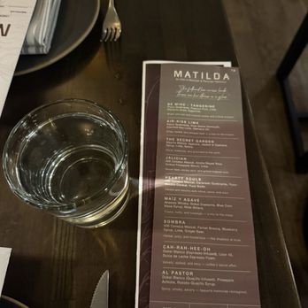Matilda - Drink menu - Mexican Near Me - Chicago, Illinois