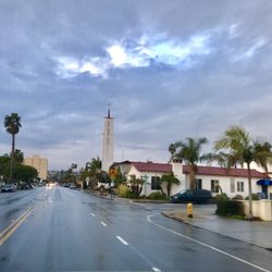 Christ Lutheran Church - Rainy day looking north