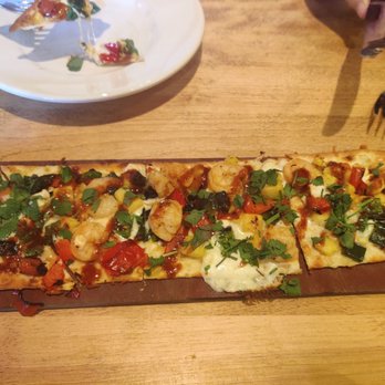 Seasons 52 - Bbq shrimp flatbread - New American Near Me - Costa Mesa, California