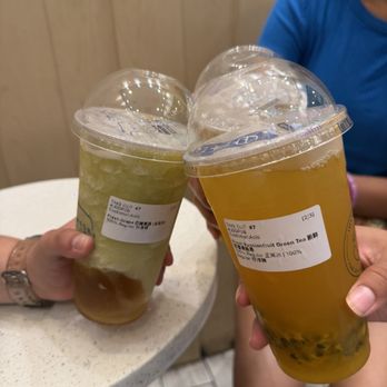 I’Milky - Midtown - Fresh Grapefruit Green Tea and Fresh Passionfruit Green Tea (L) (COLD ONLY) - Bubble Tea Near Me - New York, New York I’Milky - Midtown - Fresh Grapefruit Green Tea and Fresh Passionfruit Green Tea (L) (COLD ONLY) - Bubble Tea Near Me - New York, New York