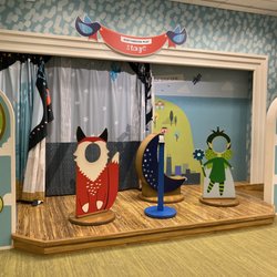 Northbrook Play - Fun stage for pretend play. Apparently there are different curtains for different backgrounds as well