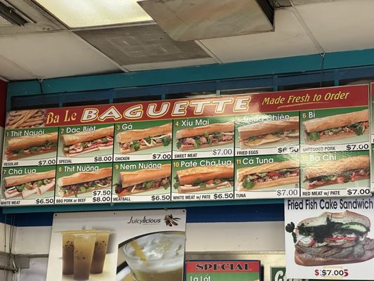 Menu photo 7 Ba Le Sandwich Shop Alhambra, CA Menu photo 7 Ba Le Sandwich Shop Alhambra, CA