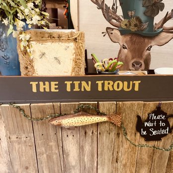 The Tin Trout - a wooden sign with a fish on it - New American Near Me - Newland, North Carolina The Tin Trout - a wooden sign with a fish on it - New American Near Me - Newland, North Carolina