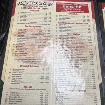 Fox Oven and Grill - Italian Near Me - Greensboro, North Carolina