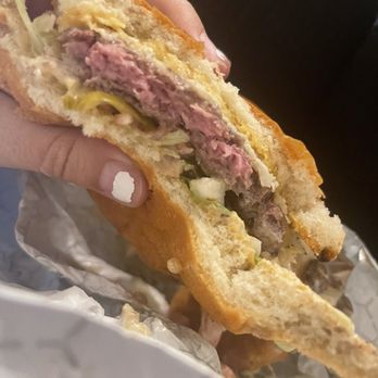 Buns Burgers - Raw burger that was ordered to be cooked well done. - Burgers Near Me - Poughkeepsie, New York Buns Burgers - Raw burger that was ordered to be cooked well done. - Burgers Near Me - Poughkeepsie, New York
