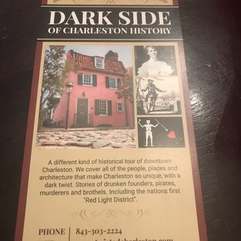 Twisted Charleston Tours - The brochure from the airport. This tour is called the' trygical hystory tour' on the website. - Walking Tours Near Me - Charleston, South Carolina