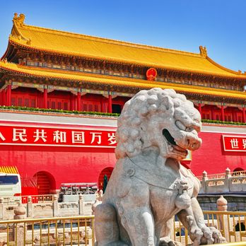 Charming Travel Destinations - Tiananmen Square in Beijing at the entrance to The Forbidden City. - Travel Agents Near Me - El Monte, California