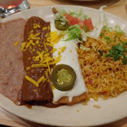 Enchiladas with rice and beans Enchiladas with rice and beans