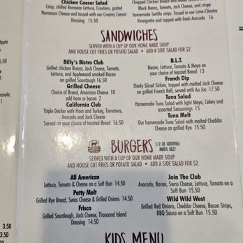 Bill's Cafe - Menu (4/5) 5/20/23 - Breakfast & Brunch Near Me - San Jose, California