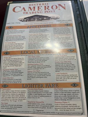 Menu photo 1 Cameron Trading Post Cameron, AZ