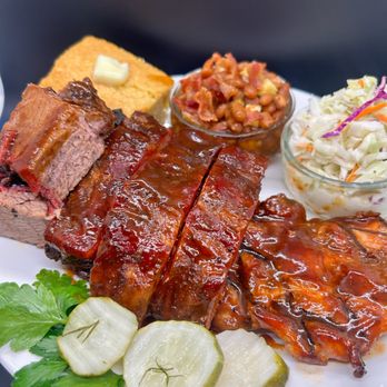 Ashley Catering - BBQ masterpiece: Baby Back Ribs, Smoked Brisket, Buttery Cornbread, Pineapple Baked Baked Beans, Cool Cole Slaw - Caterers Near Me - Riverside, California Ashley Catering - BBQ masterpiece: Baby Back Ribs, Smoked Brisket, Buttery Cornbread, Pineapple Baked Baked Beans, Cool Cole Slaw - Caterers Near Me - Riverside, California