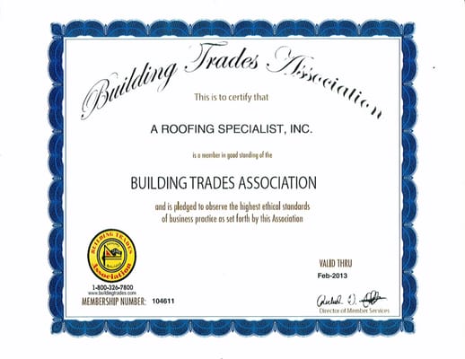 A Roofing Specialist Logo