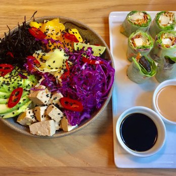 SimpleRAW - Poke bowl and mushroom rice paper rolls. Filling! - Live/Raw Food Near Me - Copenhagen, 84 SimpleRAW - Poke bowl and mushroom rice paper rolls. Filling! - Live/Raw Food Near Me - Copenhagen, 84