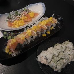 Blue Crab California Roll and Mango Salmon Roll Blue Crab California Roll and Mango Salmon Roll