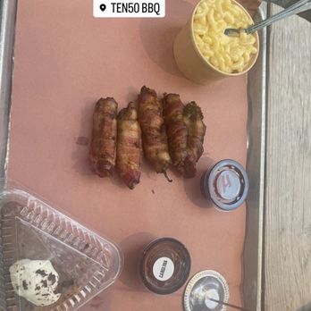 Ten50 BBQ - Bacon Wrapped Jalapeños Chocolate Pie - Barbeque Near Me - Richardson, Texas Ten50 BBQ - Bacon Wrapped Jalapeños Chocolate Pie - Barbeque Near Me - Richardson, Texas