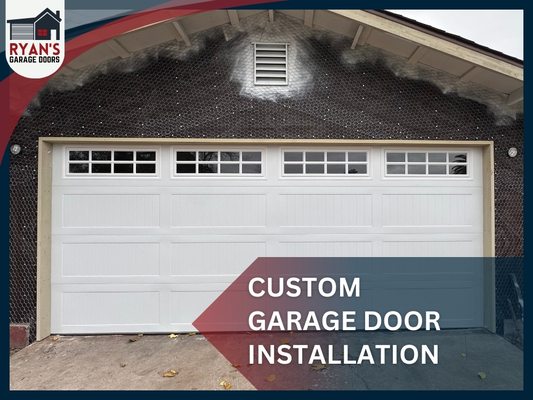 Garage Door Installation - Garage door installation after a full home remodel to boost the home's value, the client chose a stamped carriage-style garage door with Stockton design windows and PVC-insulated panels featuring a clean vinyl back finish. A perfect blend of style, durability, and energy efficiency! Garage Door Installation - Garage door installation after a full home remodel to boost the home's value, the client chose a stamped carriage-style garage door with Stockton design windows and PVC-insulated panels featuring a clean vinyl back finish. A perfect blend of style, durability, and energy efficiency!