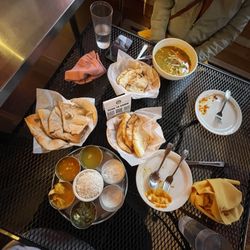 Sherpa House Restaurant & Cultural Center - Sherpa Sampler (Vegetarian) Roti and Cheese Naan Lamb Stew