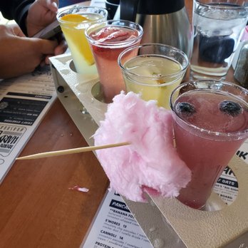 Hash Kitchen - Mimosa Flight with Glitter Bomb amd Cotton Candy - Breakfast & Brunch Near Me - Scottsdale, Arizona