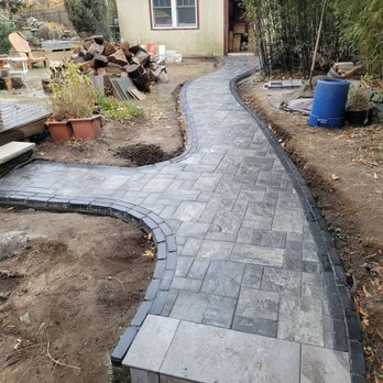 Solid Concrete Construction - Finished pathway. - Masonry/Concrete Near Me