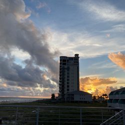 Sunset from the pool deck
