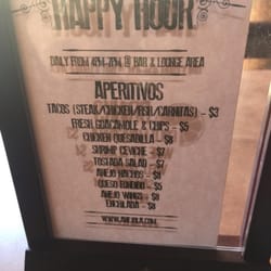Anejo Cantina and Grill - Happy Hour food menu 8/12/15