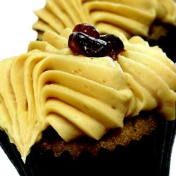 Yummy Cupcakes - Black tea infused cupcake and buttercream topped with brown sugar crystal Boba. Only at Yummy Cupcakes.