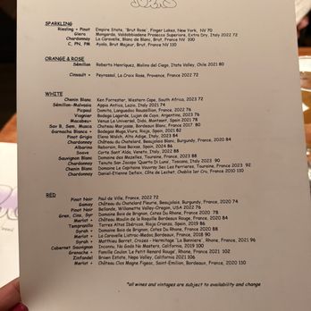 Naks - Wine by the bottle menu - Filipino Near Me - New York, New York