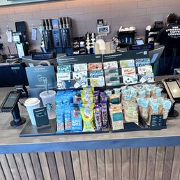 The counter, gift cards , snacks The counter, gift cards , snacks