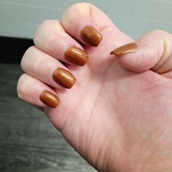 Andy Nails - Full acrylic set. Short coffin with rounded edges