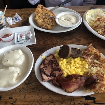 Old West Cafe - Wrangler: thick ham steak, 3 eggs, 2 bacon 2 patties Chicken fried steak - Breakfast & Brunch Near Me - Grapevine, Texas Old West Cafe - Wrangler: thick ham steak, 3 eggs, 2 bacon 2 patties Chicken fried steak - Breakfast & Brunch Near Me - Grapevine, Texas
