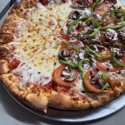 This is half cheese and half veggie - no olives.