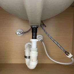 Underneath master bedroom sink