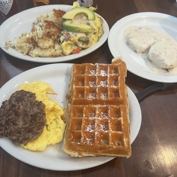 Shakers - Belgian waffle combo & California Omelet - Diners Near Me - South Pasadena, California
