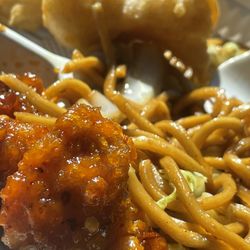 Asia Delight - Salt and Pepper Fish, Orange Chicken and some Chow Mein...