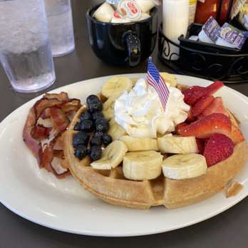 Eggs Up Grill - Red, White and Blue Waffles - Breakfast & Brunch Near Me - Fort Mill, South Carolina Eggs Up Grill - Red, White and Blue Waffles - Breakfast & Brunch Near Me - Fort Mill, South Carolina